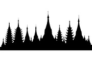 Pagoda Temple Silhouette, an Object Graphic by Designer_Momina (Thumbnail 2 of 20)