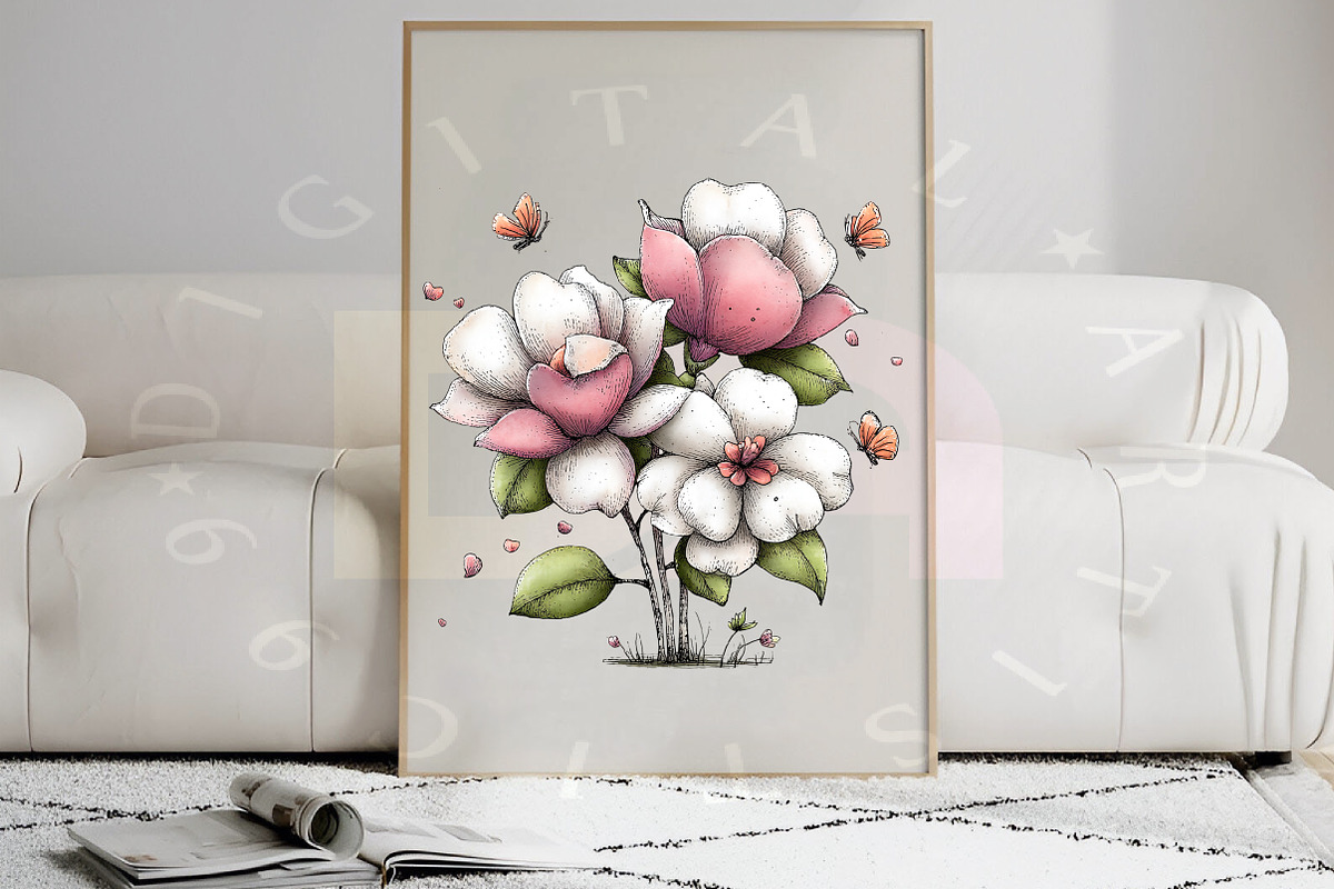 Whimsical Floral Butterfly Graphics, a Transportation Illustration by Digital Artistic99 (Photo 8 of 9)