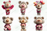 Whimsical Valentine Teddy Bear Clipa, an Illustration by Creative Art (Thumbnail 6 of 9)