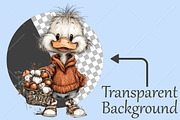 Whimsical Fall Duckling Clipart PNG, a Seasonal Illustration by Canvas Craft (Thumbnail 2 of 10)