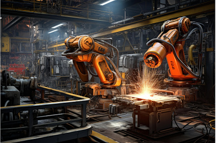 Precision-oriented Robotic welding, an Industrial Photo by Ylivdesign