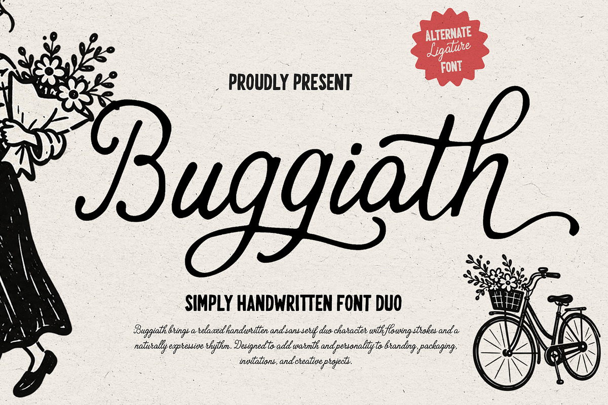 Buggiath – Handwritten Font Duo, a Handwritten Font by Youngtype.Std (Photo 1 of 15)