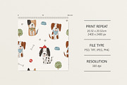 Pattern with dogs, a Pattern Graphic by Olena Kuznietsova (Thumbnail 1 of 5)