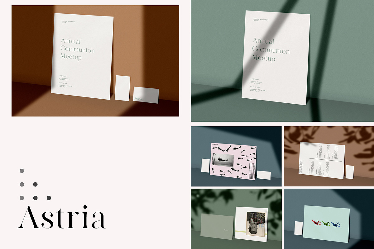 Astria Stationery Mock-Up Kit, a Print Template by Eugene Tantsurin (Photo 1 of 10)