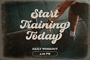 Hustony - Retro Bold Script, a Script Font by MJB Letters (Thumbnail 6 of 10)