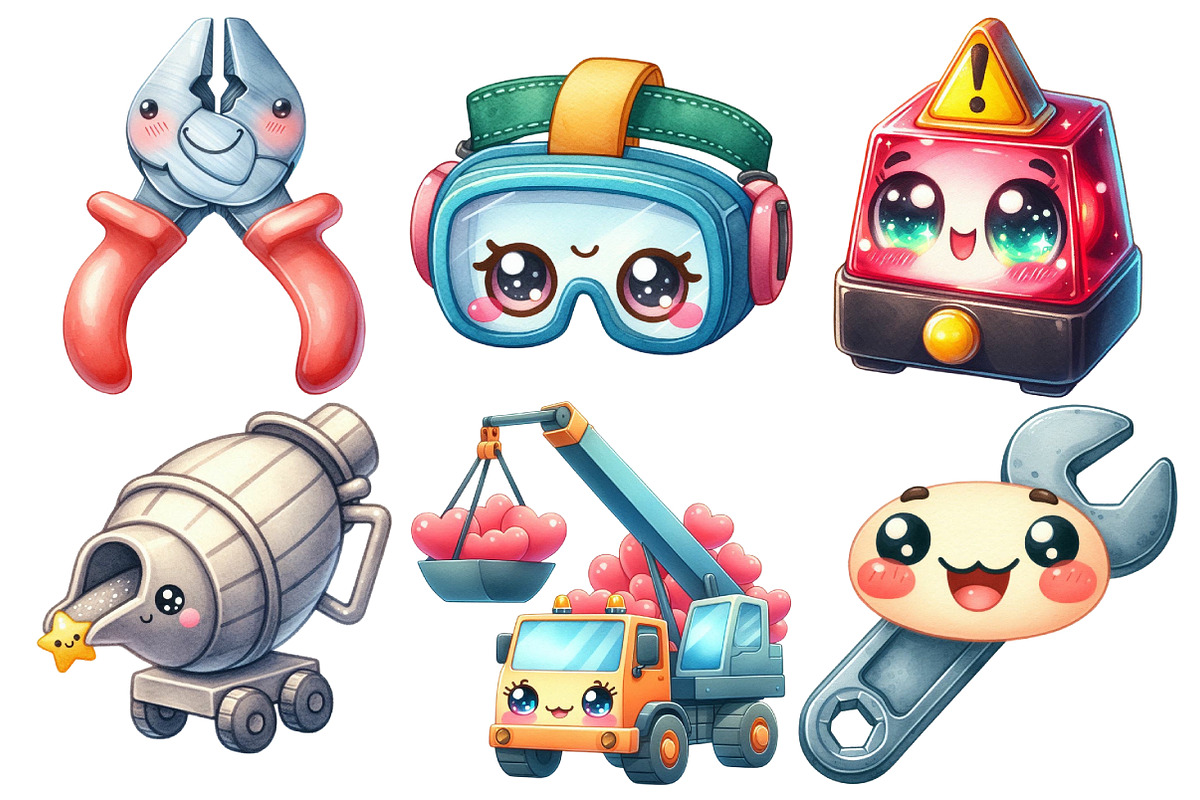 Kawaii Construction Sublimation PNG, an Illustration by Pixels.Craft (Photo 3 of 7)