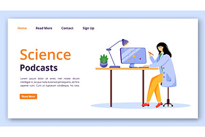 Science Podcasts Landing Page