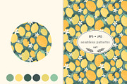 Lemons patterns and lemonade set, a Food Illustration by Letto studio (Thumbnail 3 of 6)