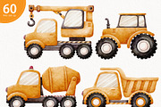 Construction Vehicle Clipart, a Transportation Illustration by TitaLivingArt (Thumbnail 3 of 10)