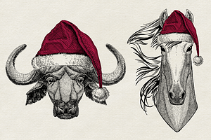 CHRISTMAS Animals Prints Collection