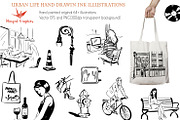Urban life hand drawn illustrations, a Person Illustration by Winged Graphics (Thumbnail 1 of 5)