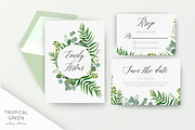 Wedding collection - Tropical green, an Invitation Template by Alewiena (Thumbnail 1 of 8)