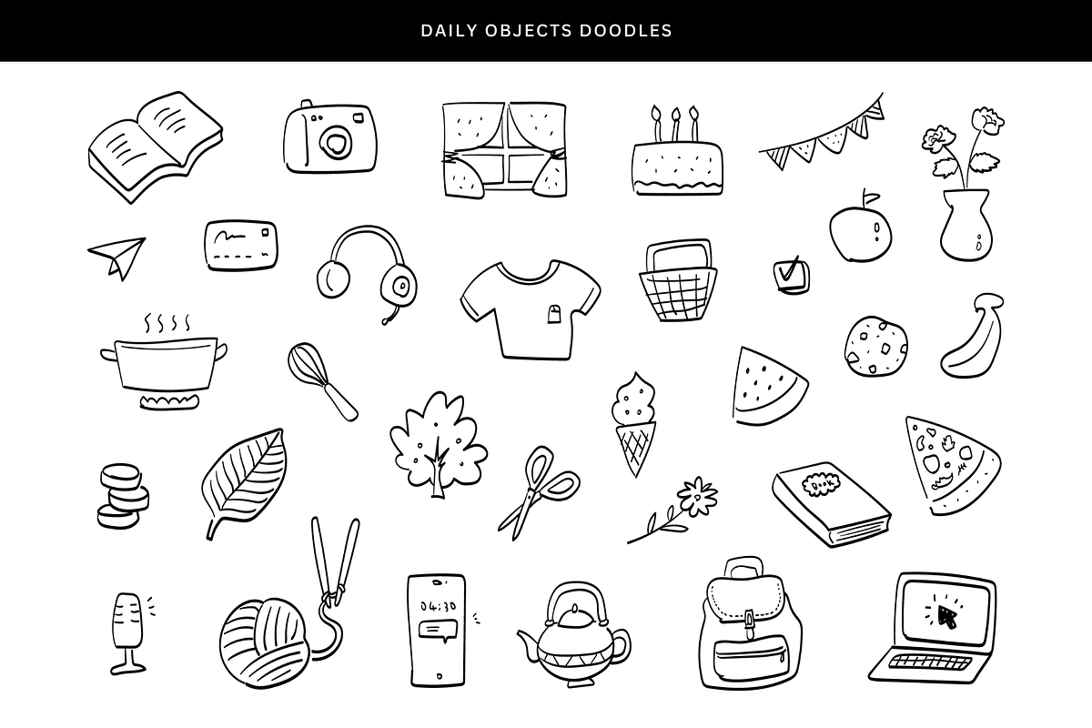160 doodles for planner, an Object Graphic by Pinkbrush (Photo 4 of 7)