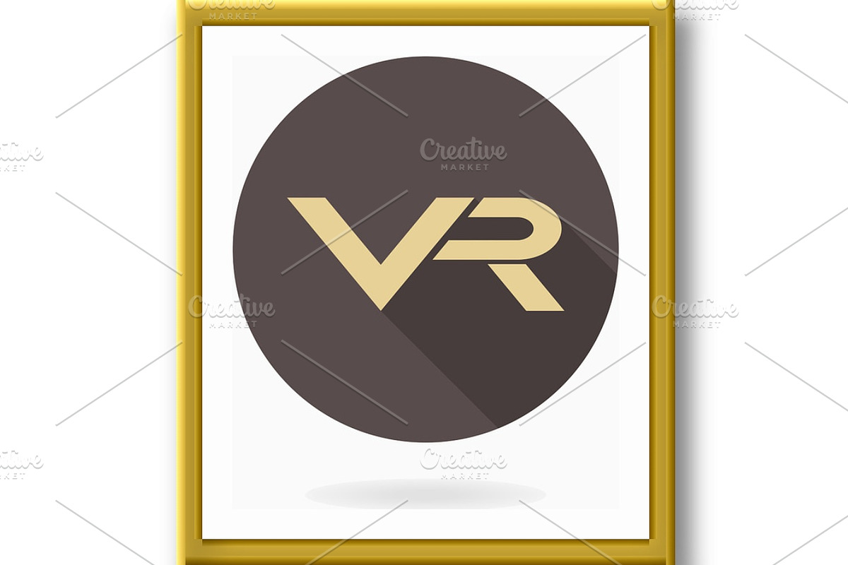Fine Flat Icon With VR Logo, an Icon by FineArtStudio (Photo 2 of 3)