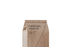 Paper Bag Mockup Front View