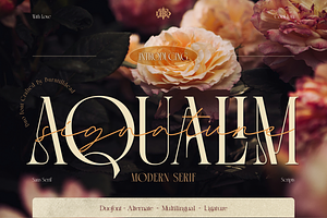 Aqualim Signature - Duo Font