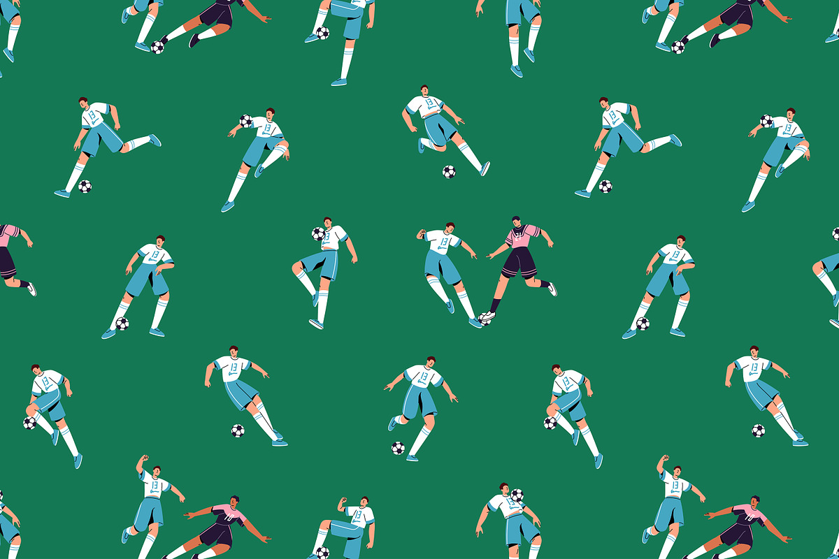 Football players set, patterns, a Sport Illustration by PaperTrident (Photo 3 of 5)