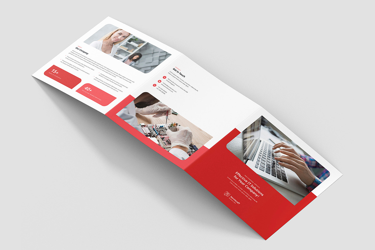IT Service Brochure Trifold Square, a Brochure Template by artbart (Photo 6 of 9)