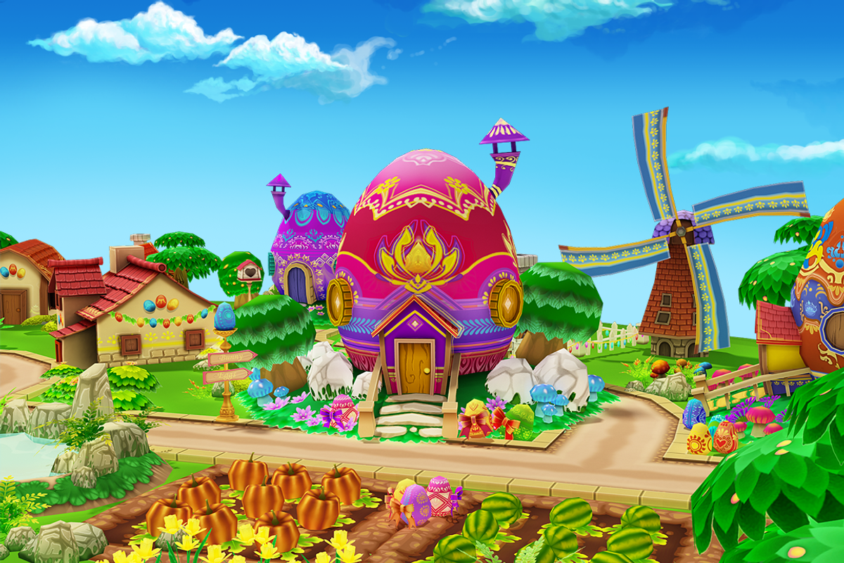 Cartoon Easter Village, an Environmental 3D Model by Souchenki (Photo 5 of 31)