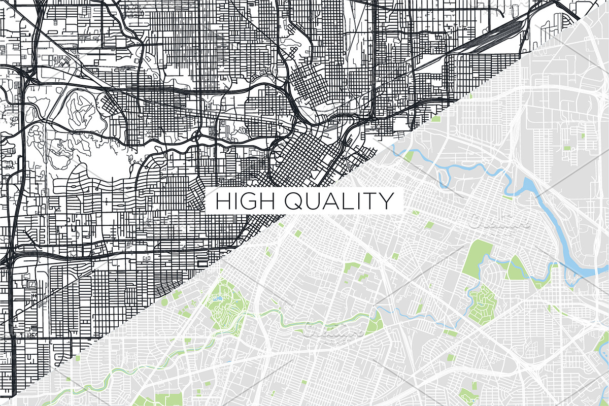 5 maps of USA cities 3, a Transportation Illustration by MaximGertsen (Photo 10 of 10)