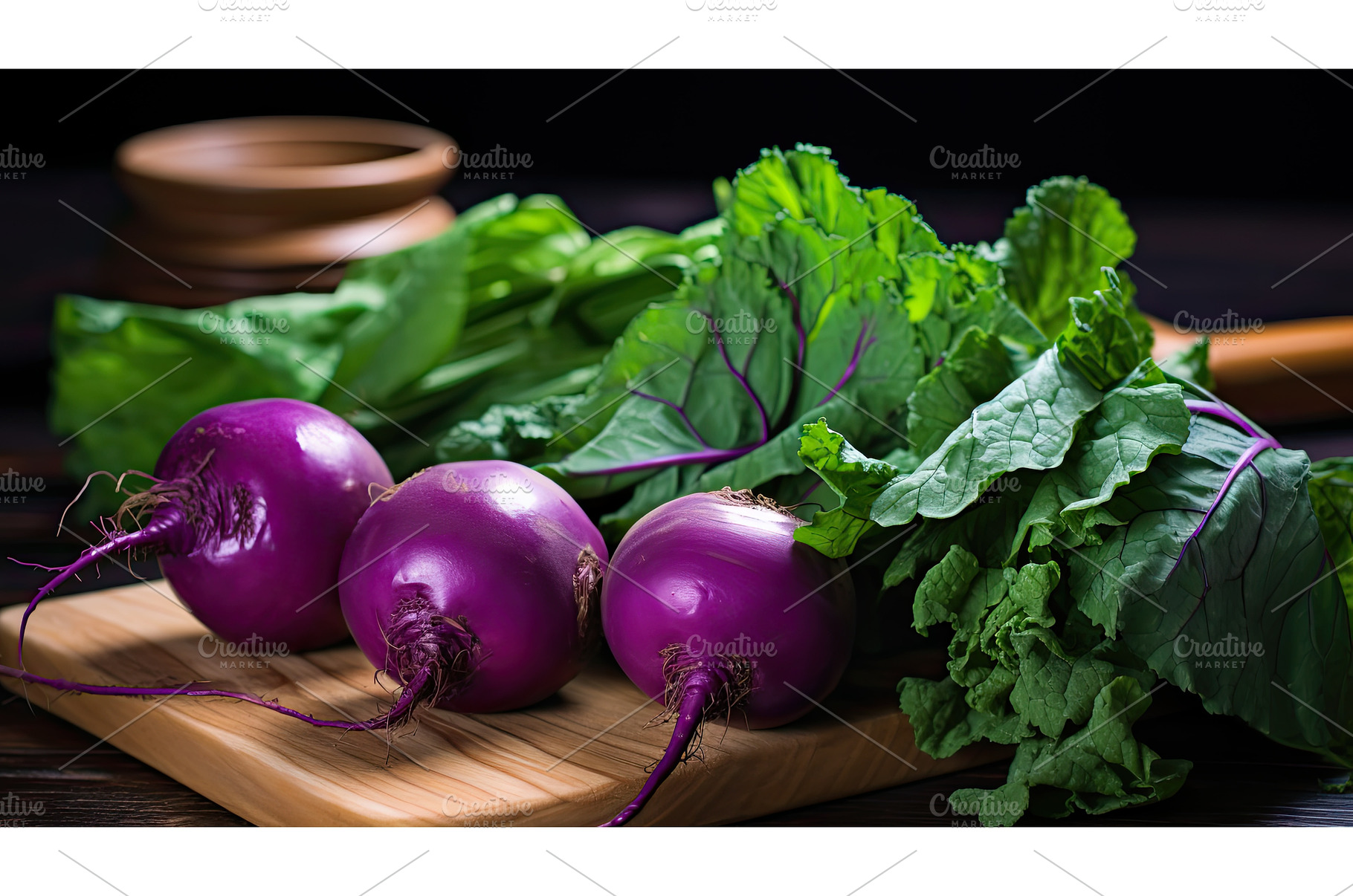 green purple kohlrabi ai generated, a Nature Photo by pikepicture