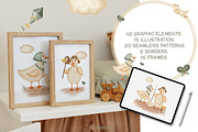 Cute geese - bird collection, an Animal Illustration by Linerisyart (Thumbnail 2 of 15)