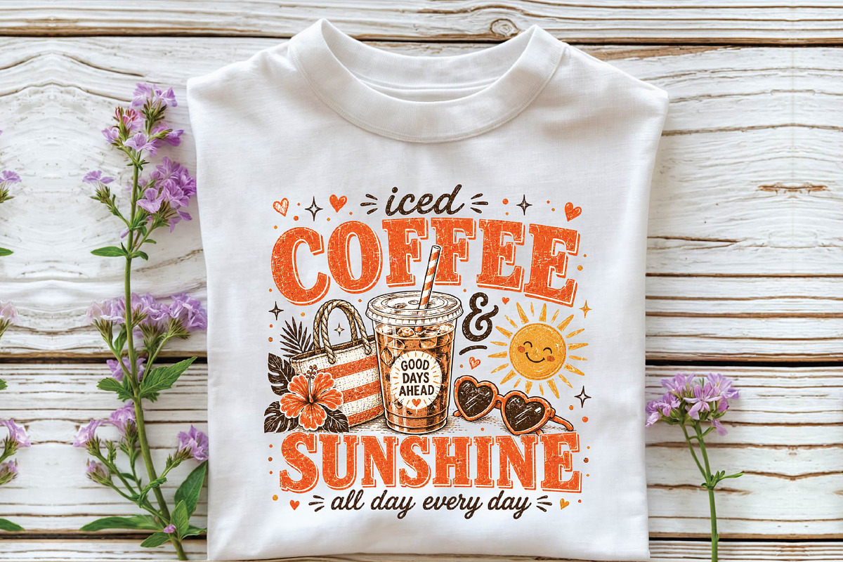 Summer Coffee Sublimation Design, a Seasonal Illustration by DreamPrint404 (Photo 2 of 6)