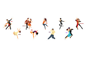 Dancing People Character Performing, a Person Illustration by TopVectors
