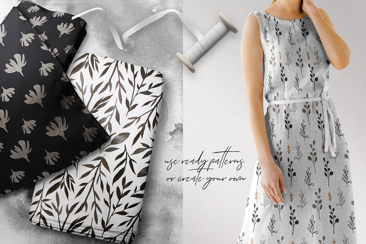 Floral Ink Hand Painted Collection, an Illustration by Kate Galunga Artstore (Photo 7 of 11)