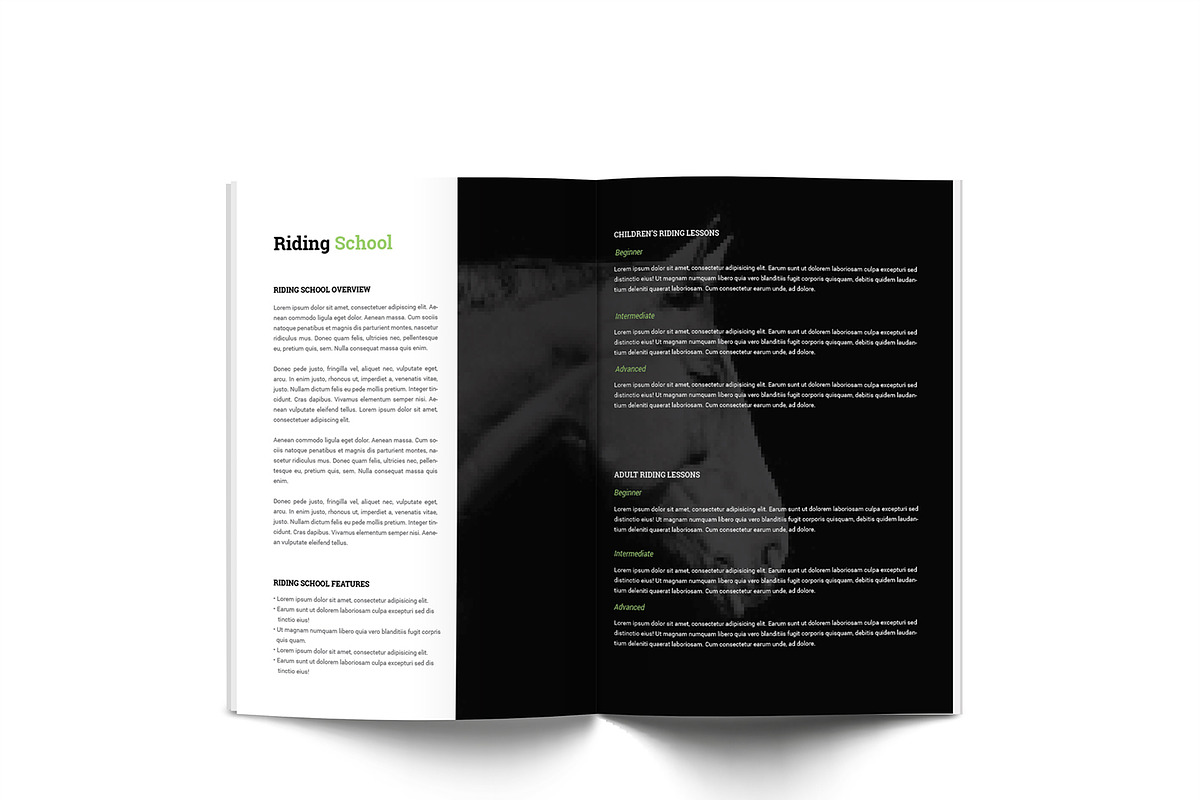 Horse Riding A4 Brochure, a Brochure Template by Incools Stokie (Photo 8 of 13)