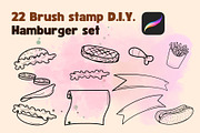 22 Hamburger Brush Stamp Procreate, a Brush Add-On by PKshop (Thumbnail 2 of 3)