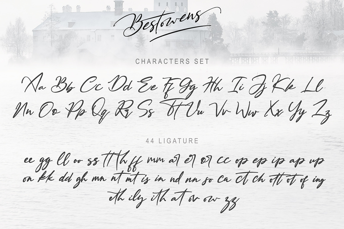 Bestowens Family, a Script Font by Letterara (Photo 6 of 16)