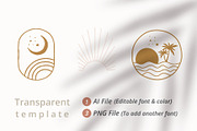 Sun bohemian logo tempplate 2#, a Branding & Logo Template by Piixypeach (Thumbnail 4 of 7)