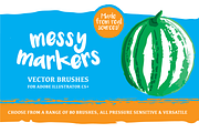Messy Markers for Illustrator, a Brush Add-On by Sheree Designs (Thumbnail 1 of 4)