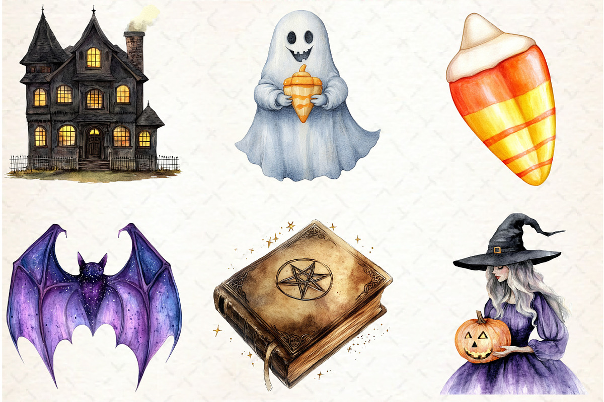 Spooky Halloween Clipart, an Illustration by Libby Wishes (Photo 4 of 6)