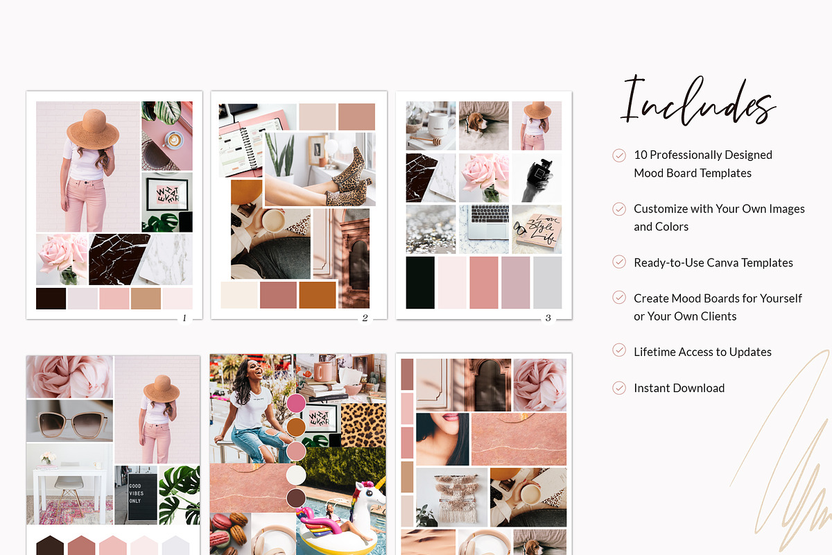 Mood Board Canva Templates, a Branding & Logo Template by Sugar Studios (Photo 4 of 4)