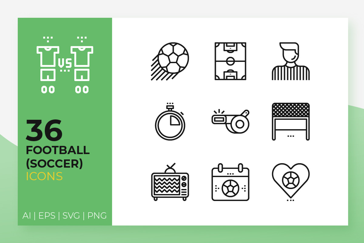 Football Icons, an Outline Icon by Becris (Photo 1 of 3)