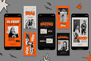 Orange Indie Fashion Instagram Set, a Social Media Template by Aiyari Graphic (Thumbnail 5 of 5)