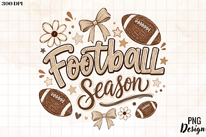 Football Season PNG, an Object Graphic by Cut File