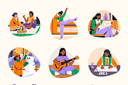 Girl Life Illustration Set, an Emoji Icon by Creative Stall (Thumbnail 8 of 9)