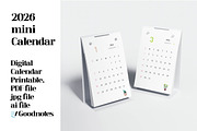2026 mini calendar, a Templates & Theme by dott (Thumbnail 1 of 4)