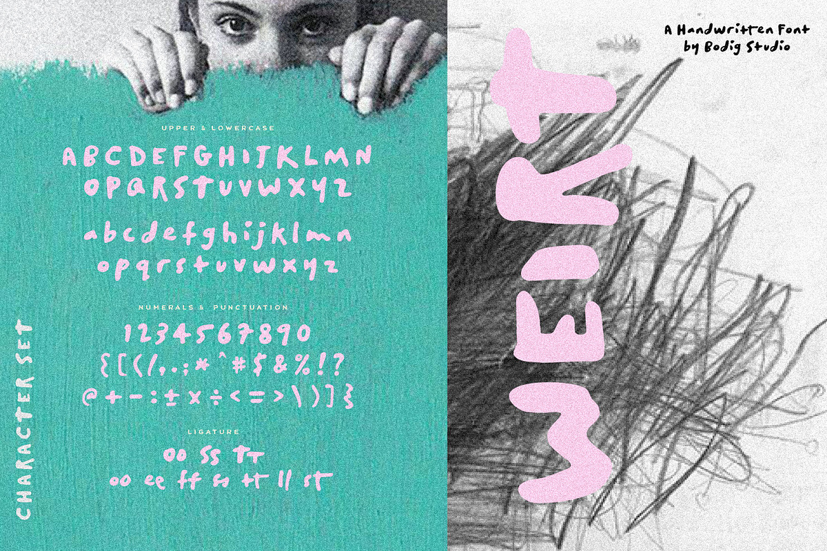 Weirt Font, a Font by BodigStd (Photo 7 of 7)