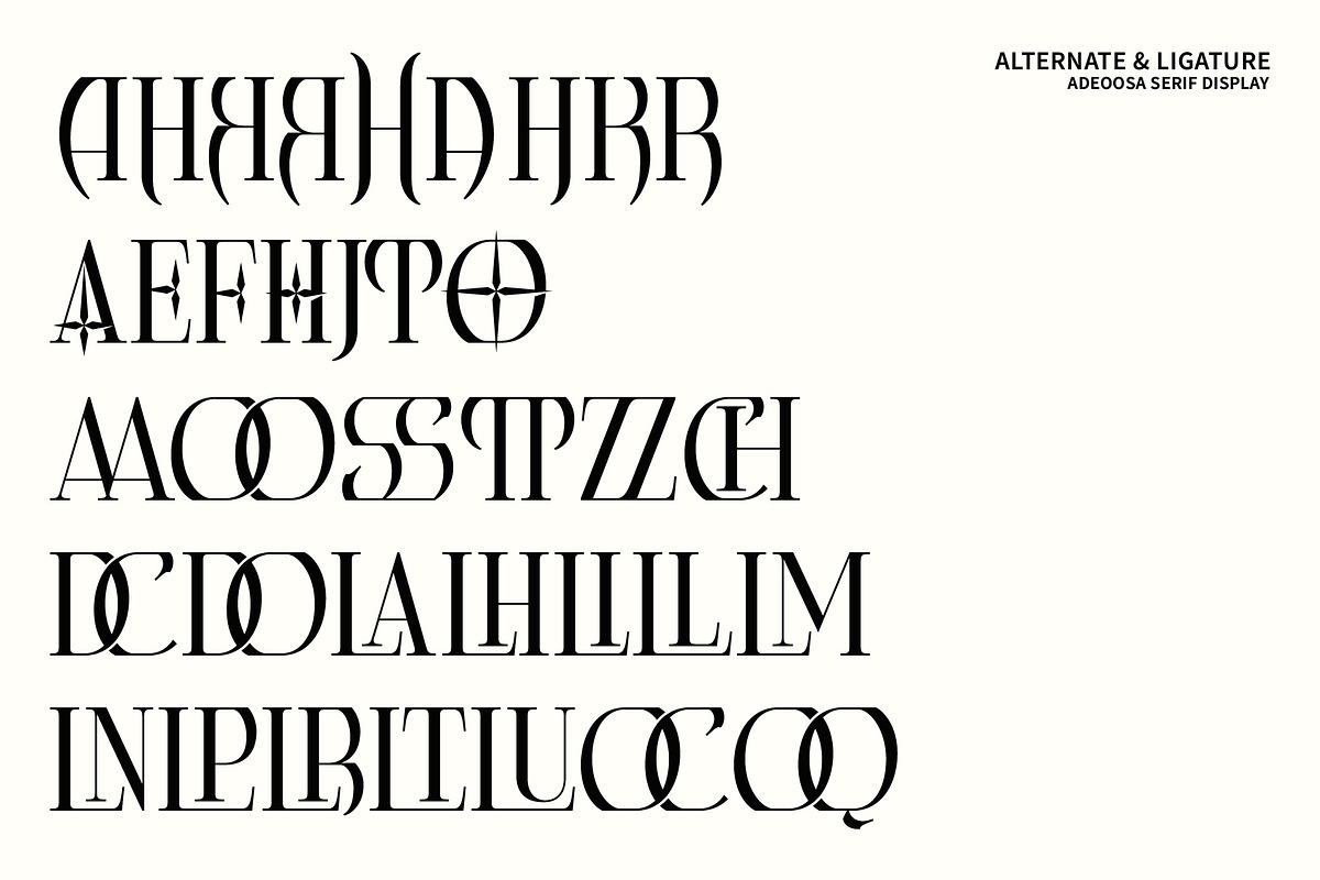 Adeoosa – Gothic Serif Display, a Serif Font by MooneseyeType (Photo 5 of 9)