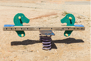 A Swing with green sea horses on a, a Nature Photo by Illustrations&photos