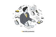Isometric Lined Illustrations Set, an Education Illustration by Rassko (Thumbnail 8 of 13)