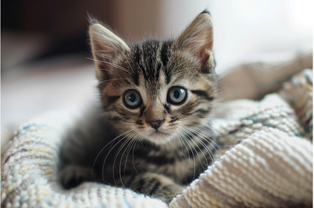 Inquisitive Adorable cute kitten, an Animal Photo by Ylivdesign