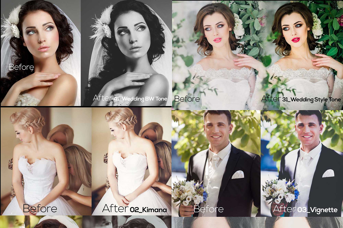 50 Wedding Lightroom Presets, an Action Add-On by AN Productions (Photo 3 of 5)
