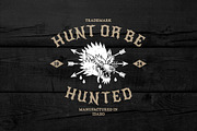 Vintage Label Hunt Or Be Hunted, an Animal Illustration by Ezepov (Thumbnail 1 of 2)