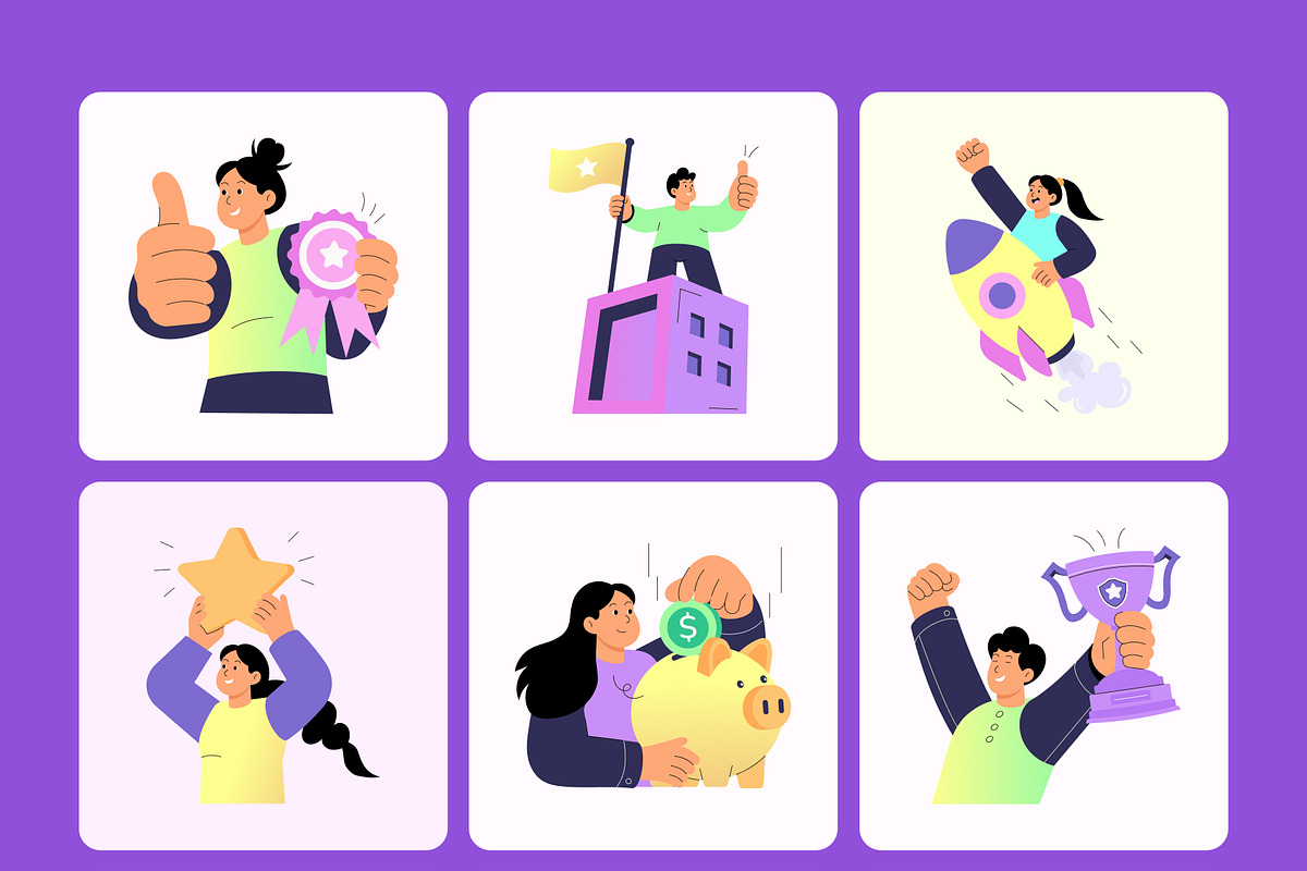 80 Success Illustration Bundle, a Person Illustration by Prosymbols (Photo 9 of 11)