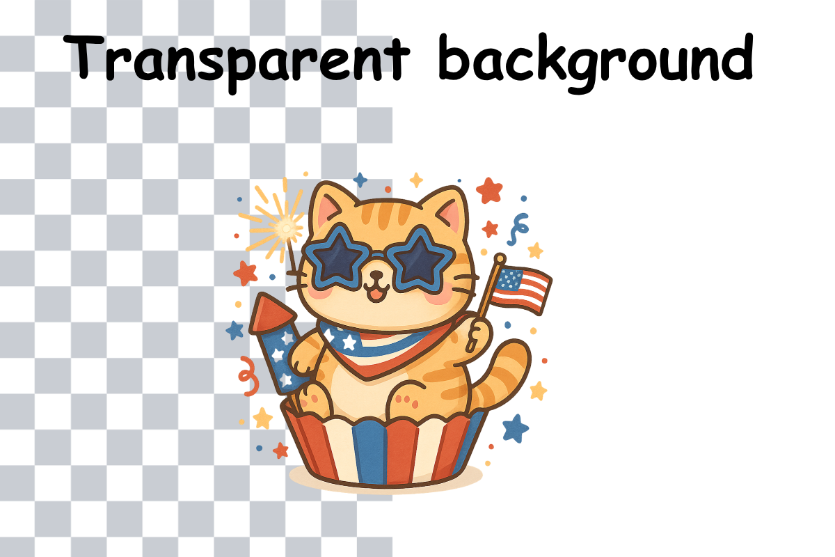 Cupcake Firecracker Cat PNG – Sublim, a Seasonal Illustration by Smillyy Threads (Photo 2 of 6)
